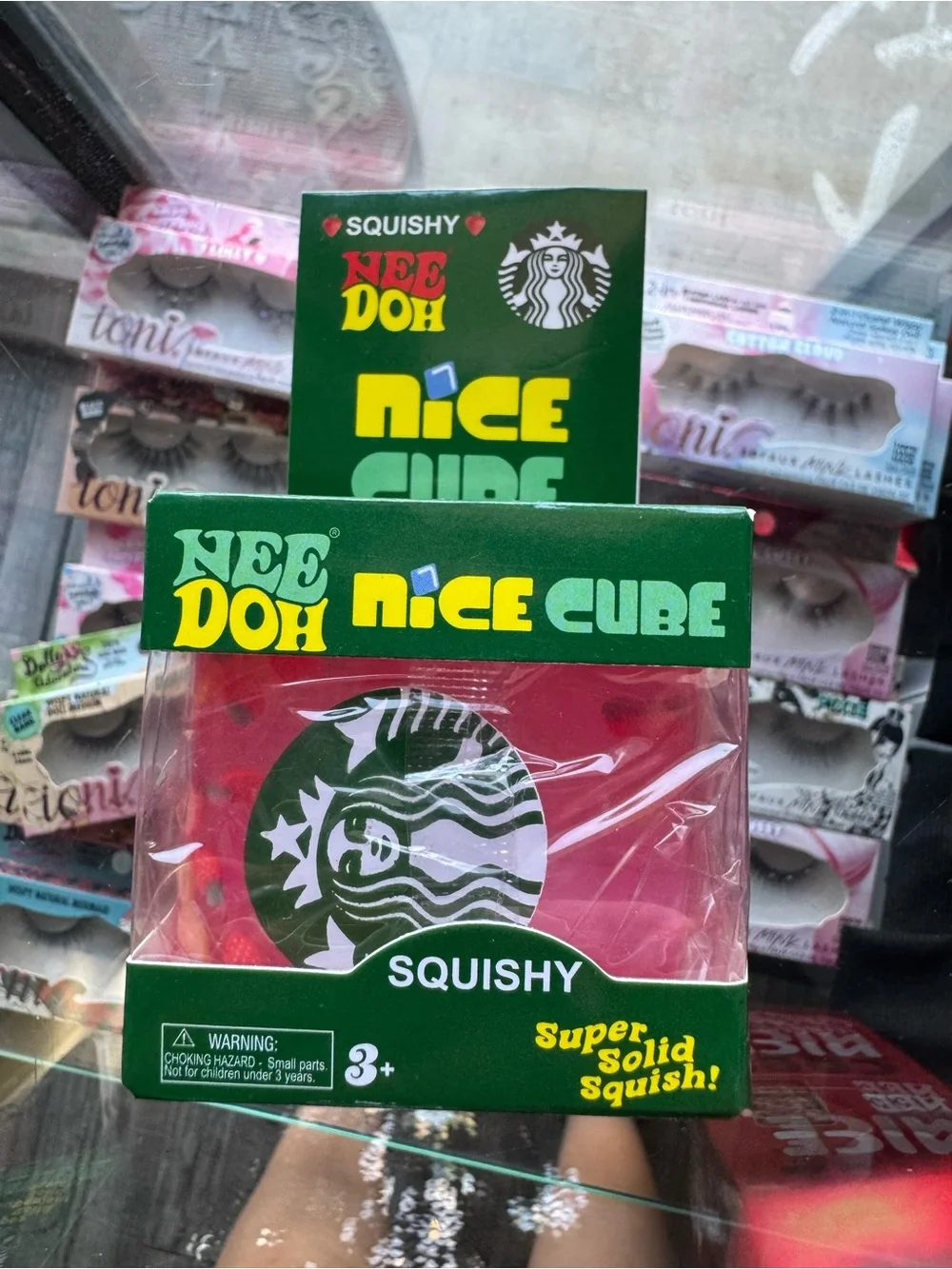 Nice Cube Squishy - Green/Pink
